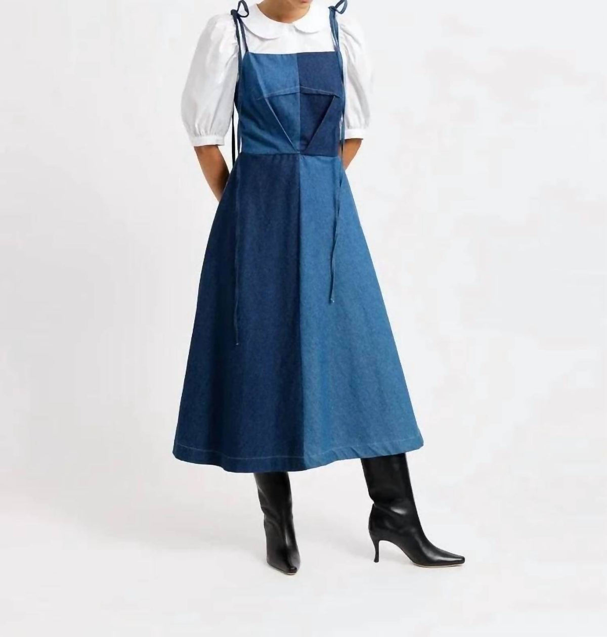 Half-half Midi Dress
