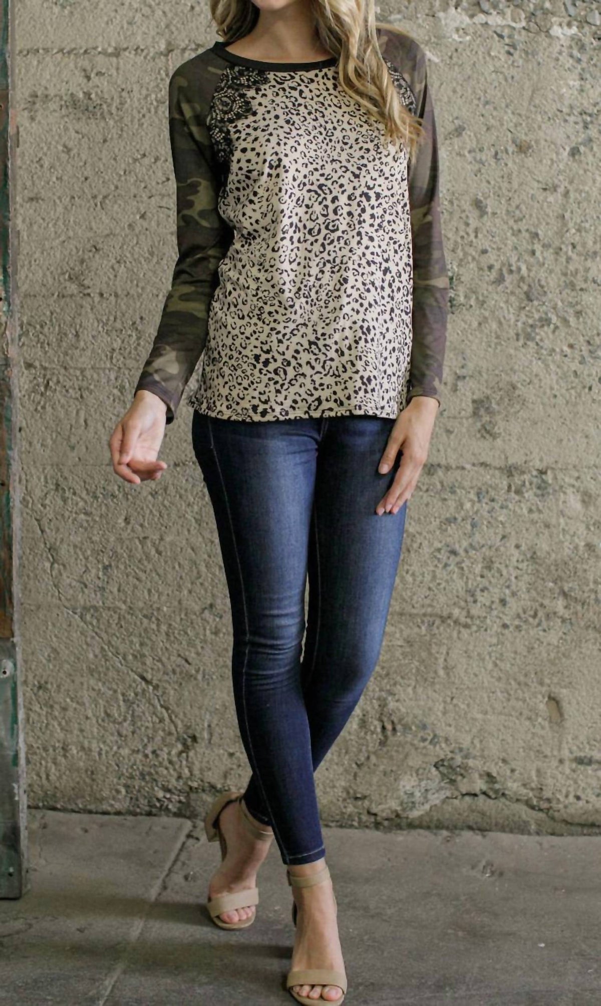 Camo & Leopard Top