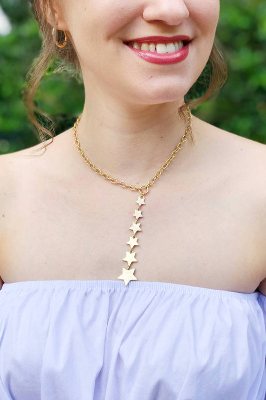 Women's Antlia Six-star Cluster Pendant Necklace