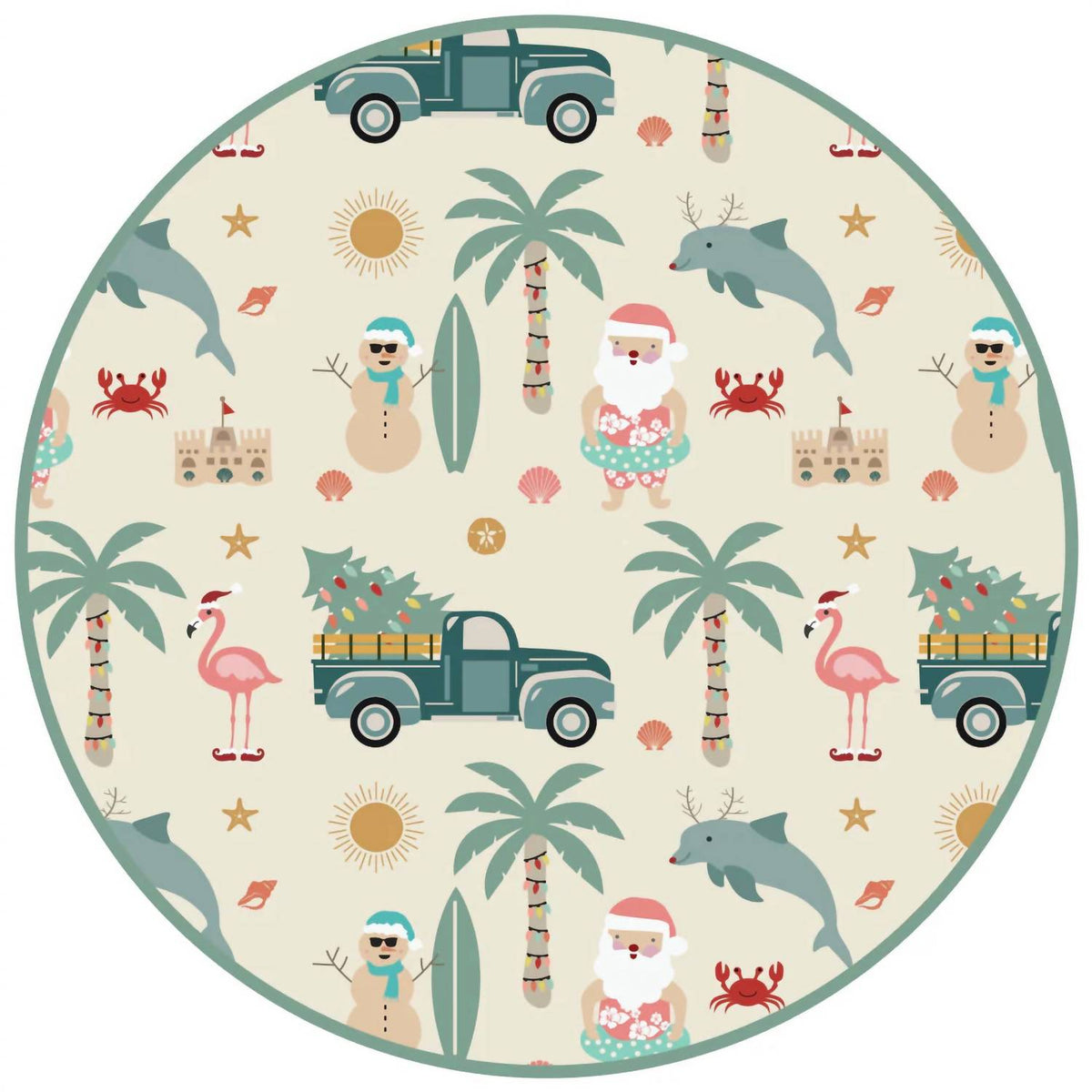 Coastal Christmas Bamboo Convertible Baby Pajama
