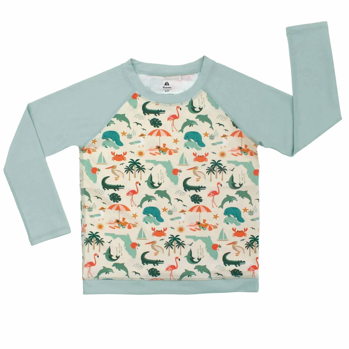 Explore Florida Long Sleeve Baseball Rash Guard Shirt