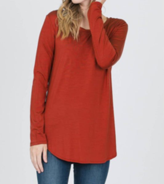 Modal Long Sleeve Round Neck Top