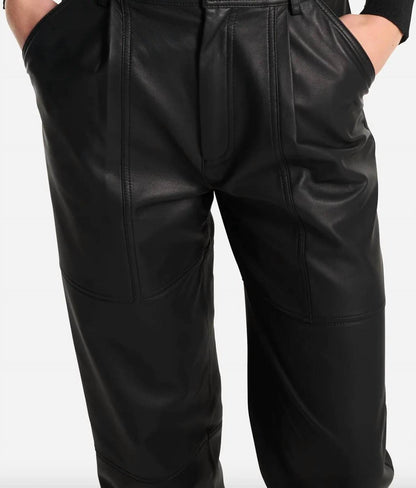 Hazel Buckled Leather Pant