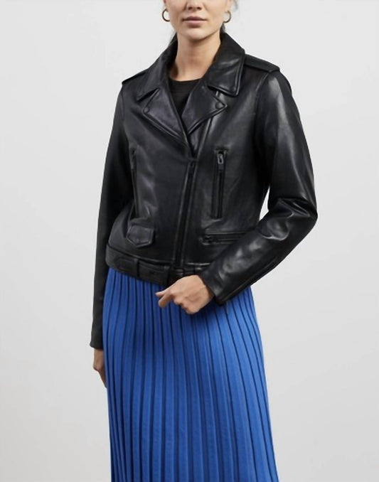 Lambskin Leather Biker Jacket