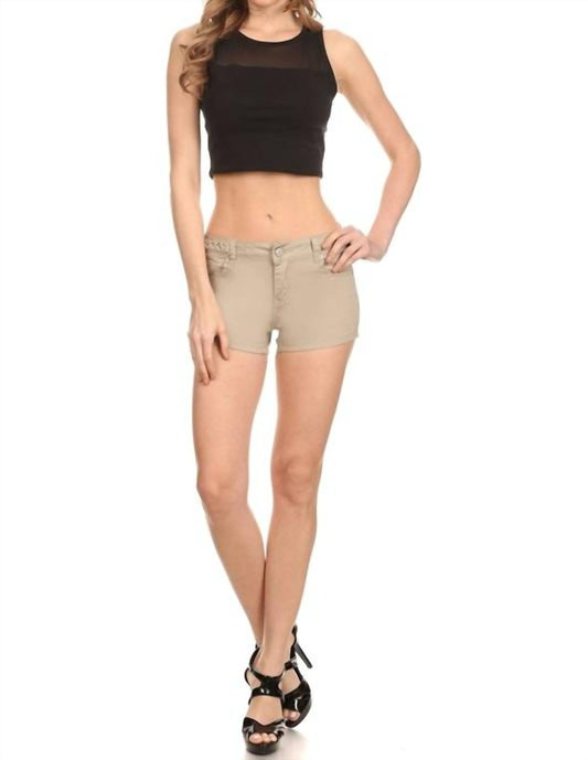 Mini Solid Shorts With Belt