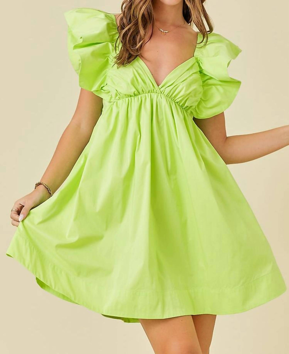 Flutter Sleeve Mini Dress