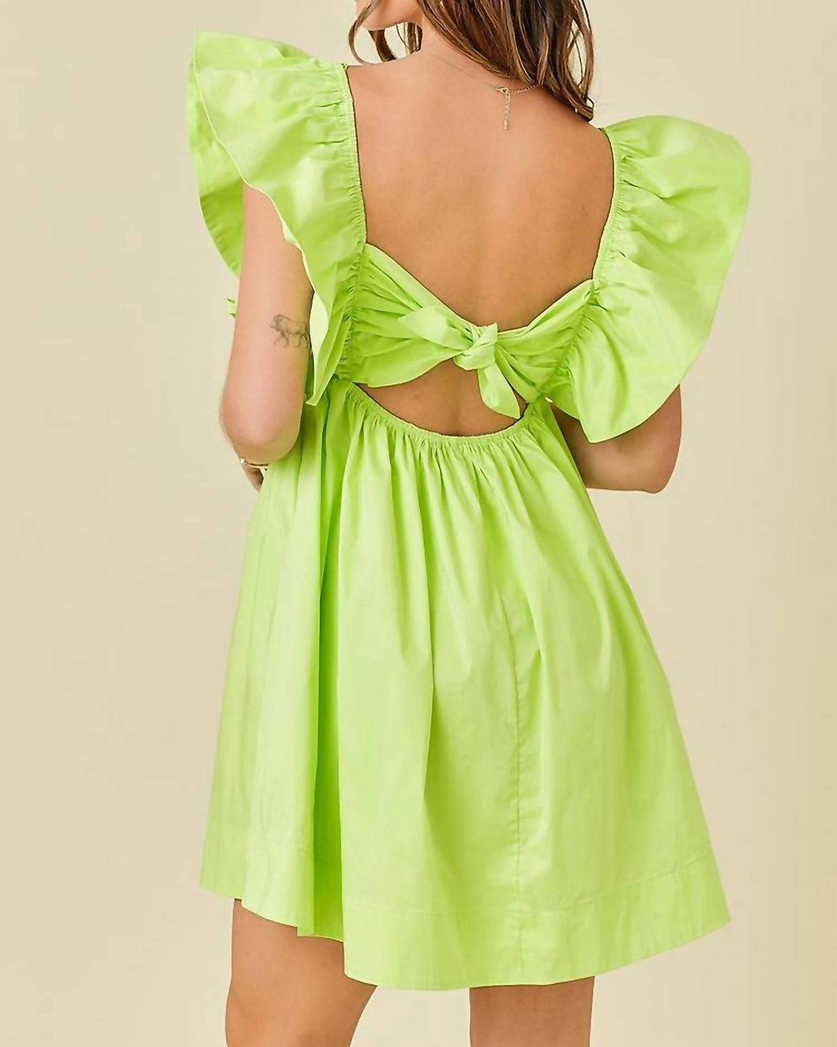 Flutter Sleeve Mini Dress