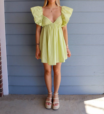 Flutter Sleeve Mini Dress