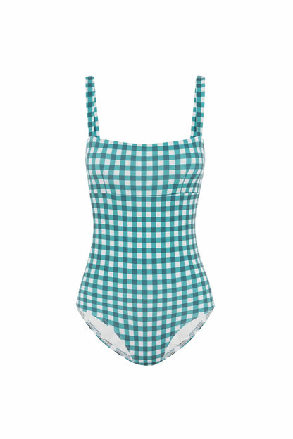 Gingham Bandeau One Piece