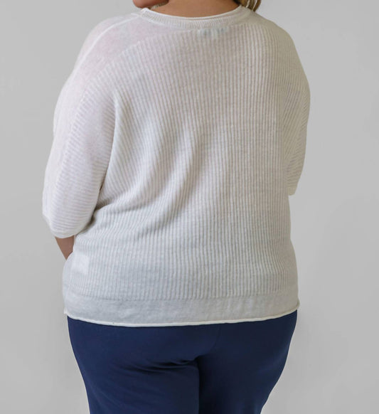 Linen Short Sleeve Top - Plus