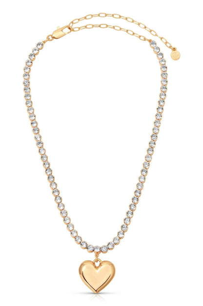 Women's Luminous Love Tennis Necklace