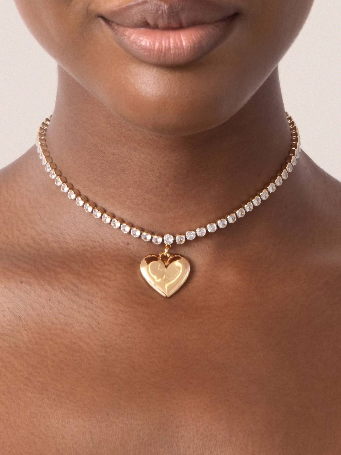 Women's Luminous Love Tennis Necklace