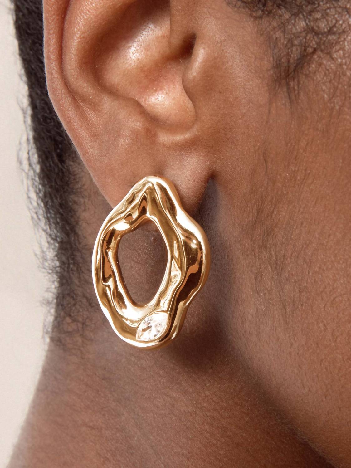 Women's Melting Metal Earrings
