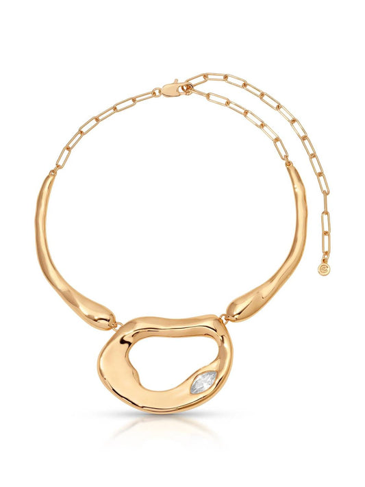 Women's Molten Marquise Necklace