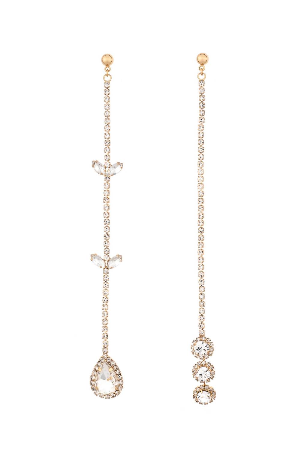 Women's Mix It Up Crystal Asymmetrical Earrings