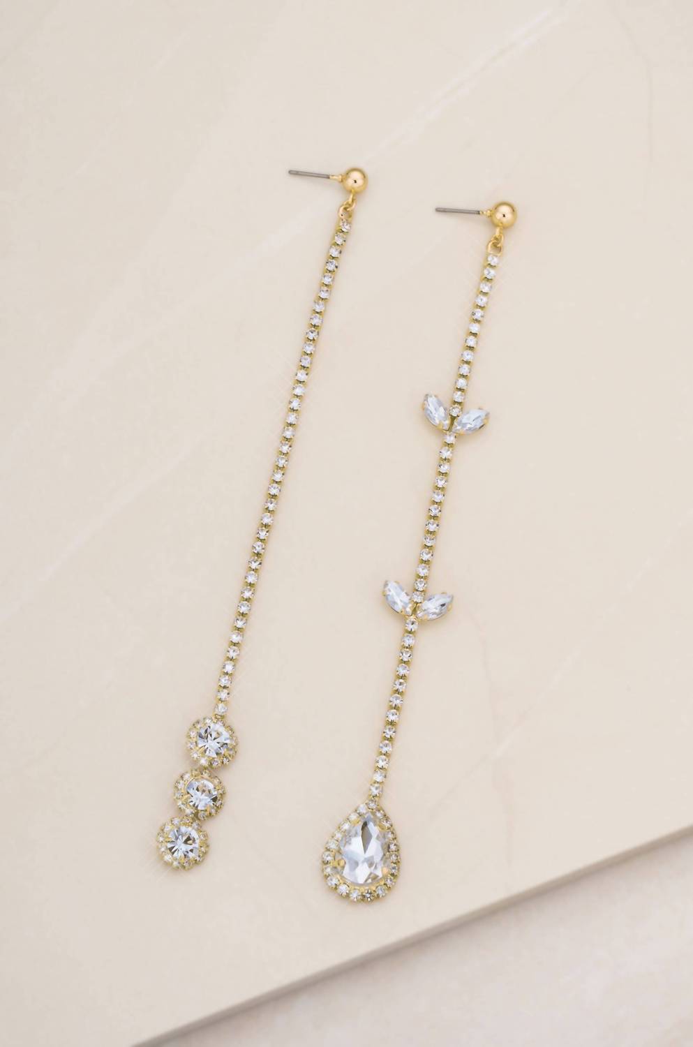 Women's Mix It Up Crystal Asymmetrical Earrings