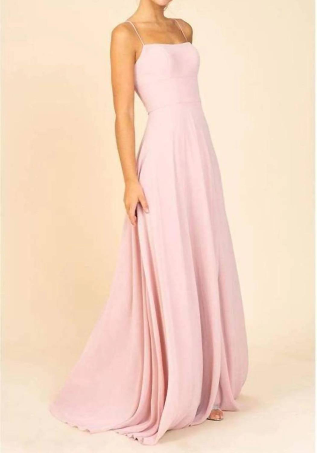 Straight Across A-line Maxi Dress