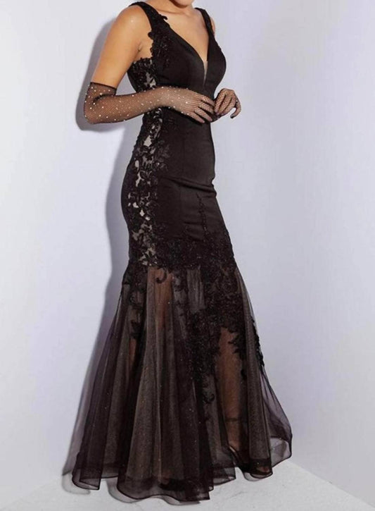 V-neck Mermaid Skirt Prom Dress