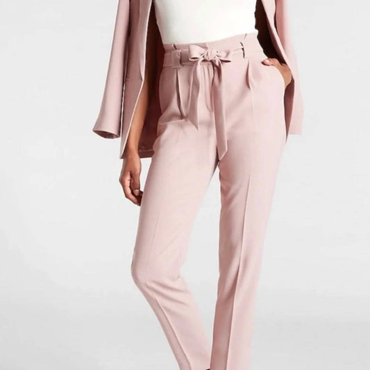 Women's Belted Ankle Mid Rise Pants