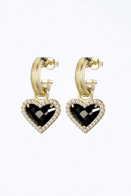 WHITNEY GEMSTONE HEART EARRINGS