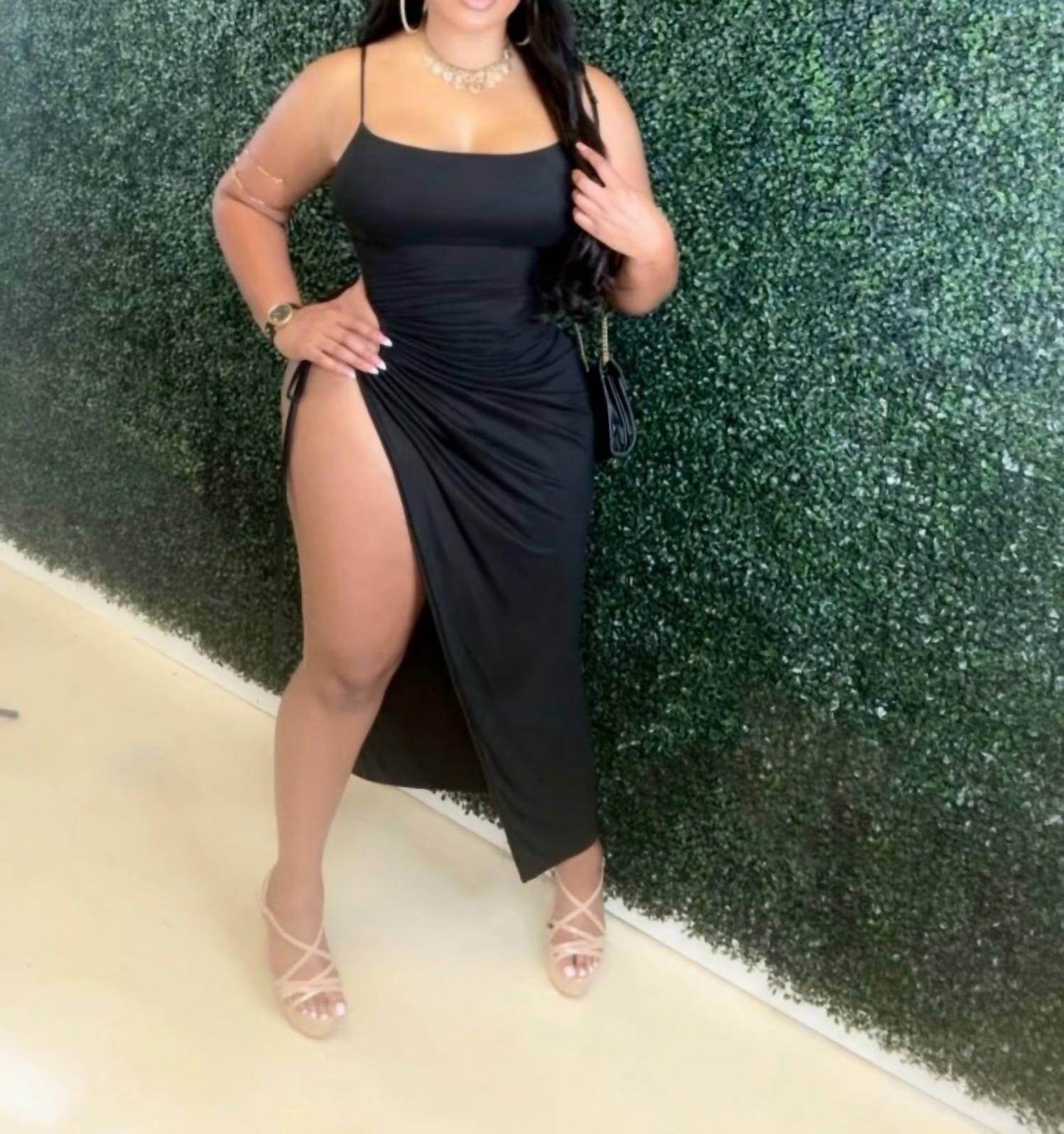 Magnolia Fashion - Lethal in Luxe – One Shoulder Slit Dress - Rack Hunt