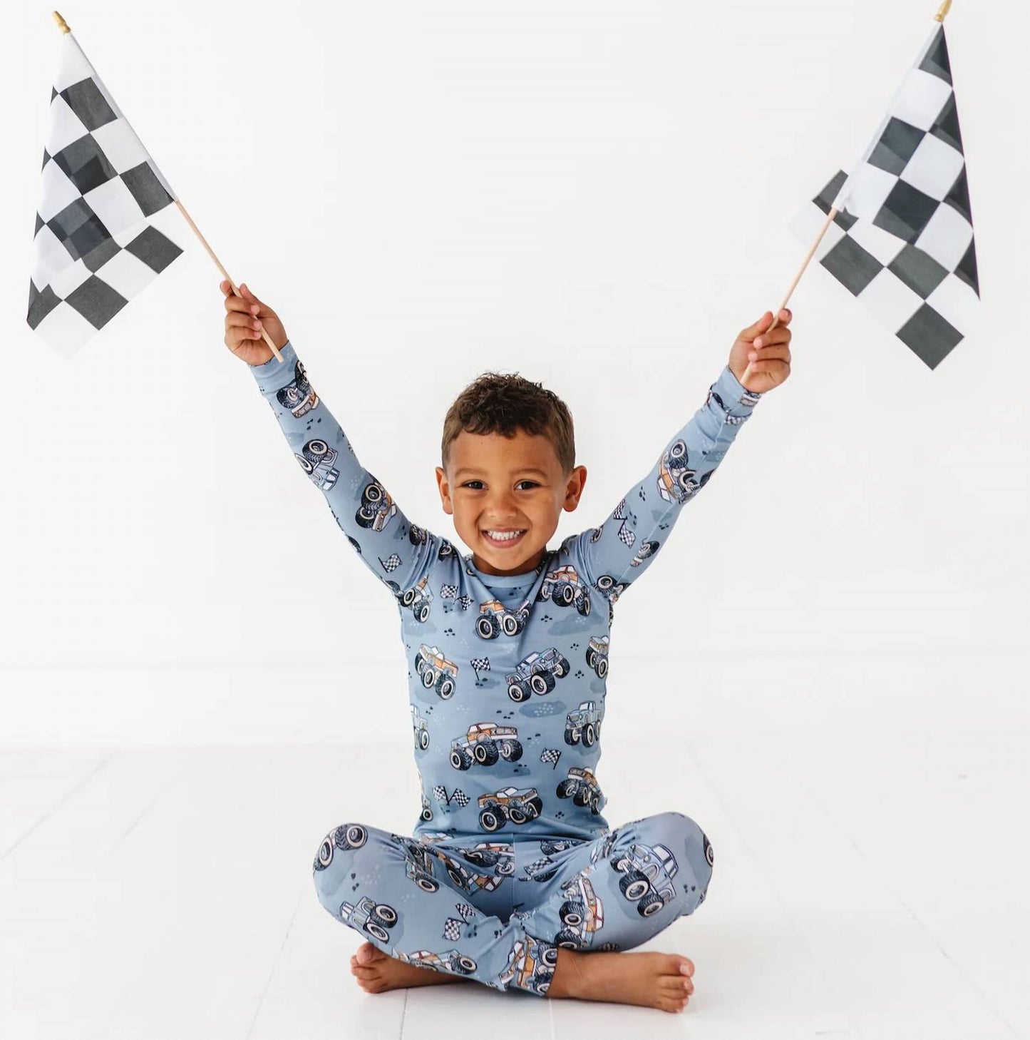 Boy's Monster Truck Bamboo Pajamas