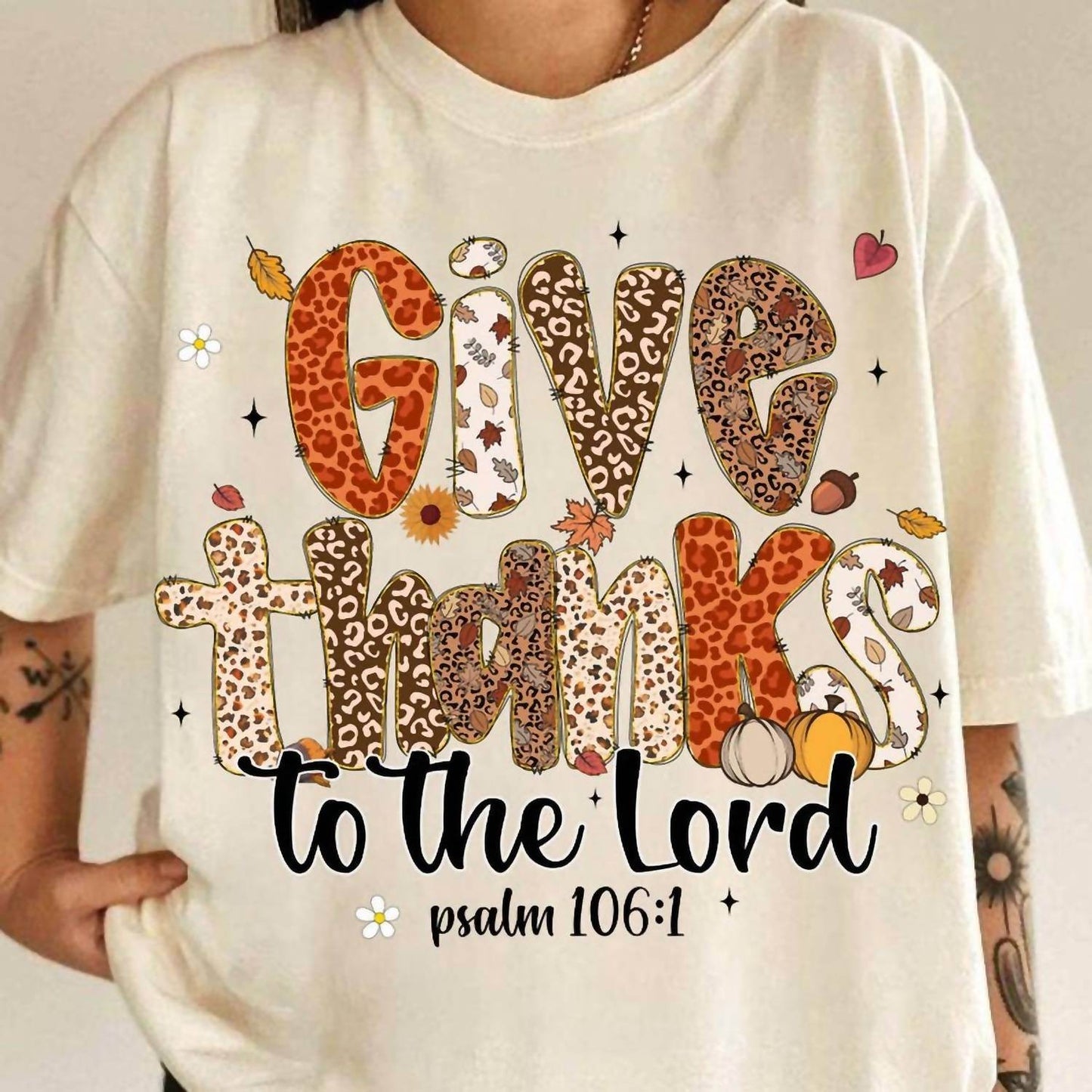 Love in Faith - Give Thanks To The Lord Psalm 106:1 Tee - Rack Hunt