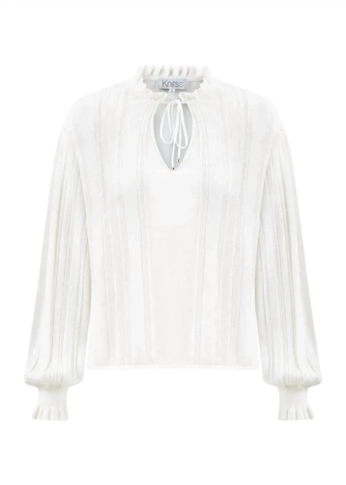 KNITSS - Heaven Drop Collar Knit Frill Top - Rack Hunt