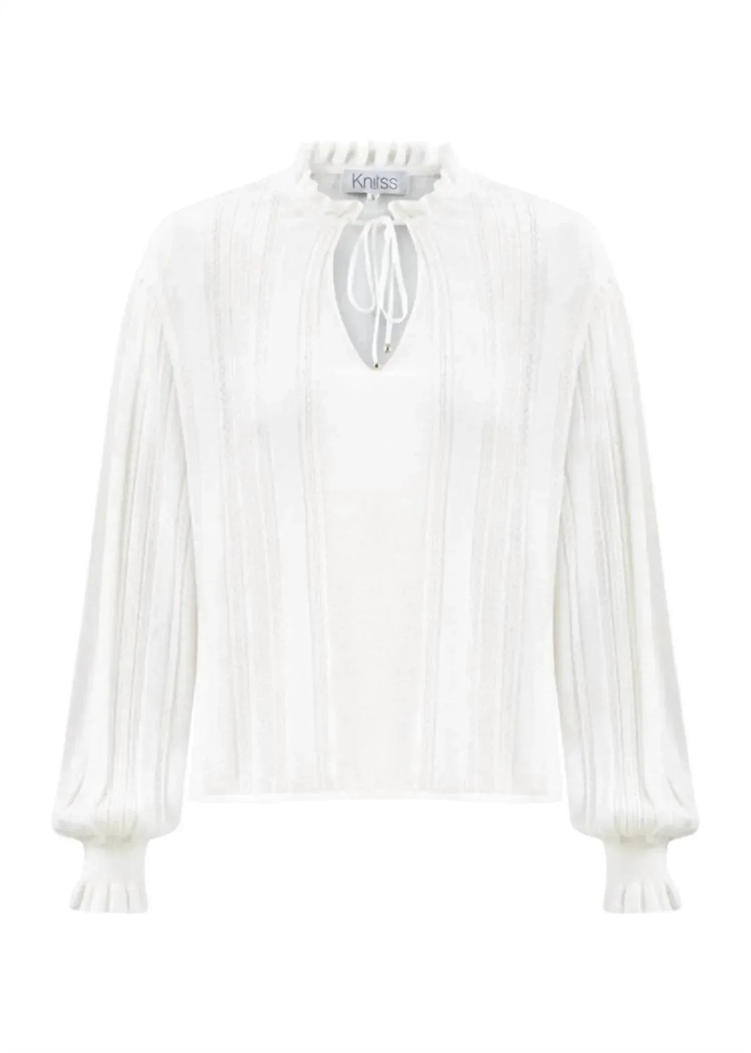 KNITSS - Heaven Drop Collar Knit Frill Top - Rack Hunt
