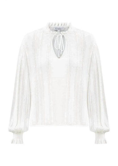 KNITSS - Heaven Drop Collar Knit Frill Top - Rack Hunt