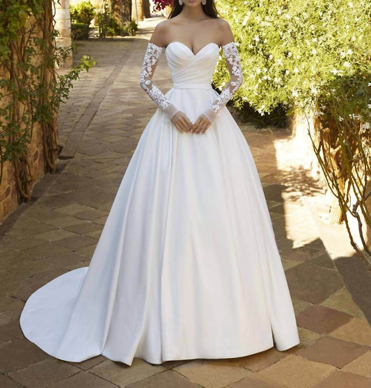 Cosmobella - Satin Strapless Princess Gown - Rack Hunt -