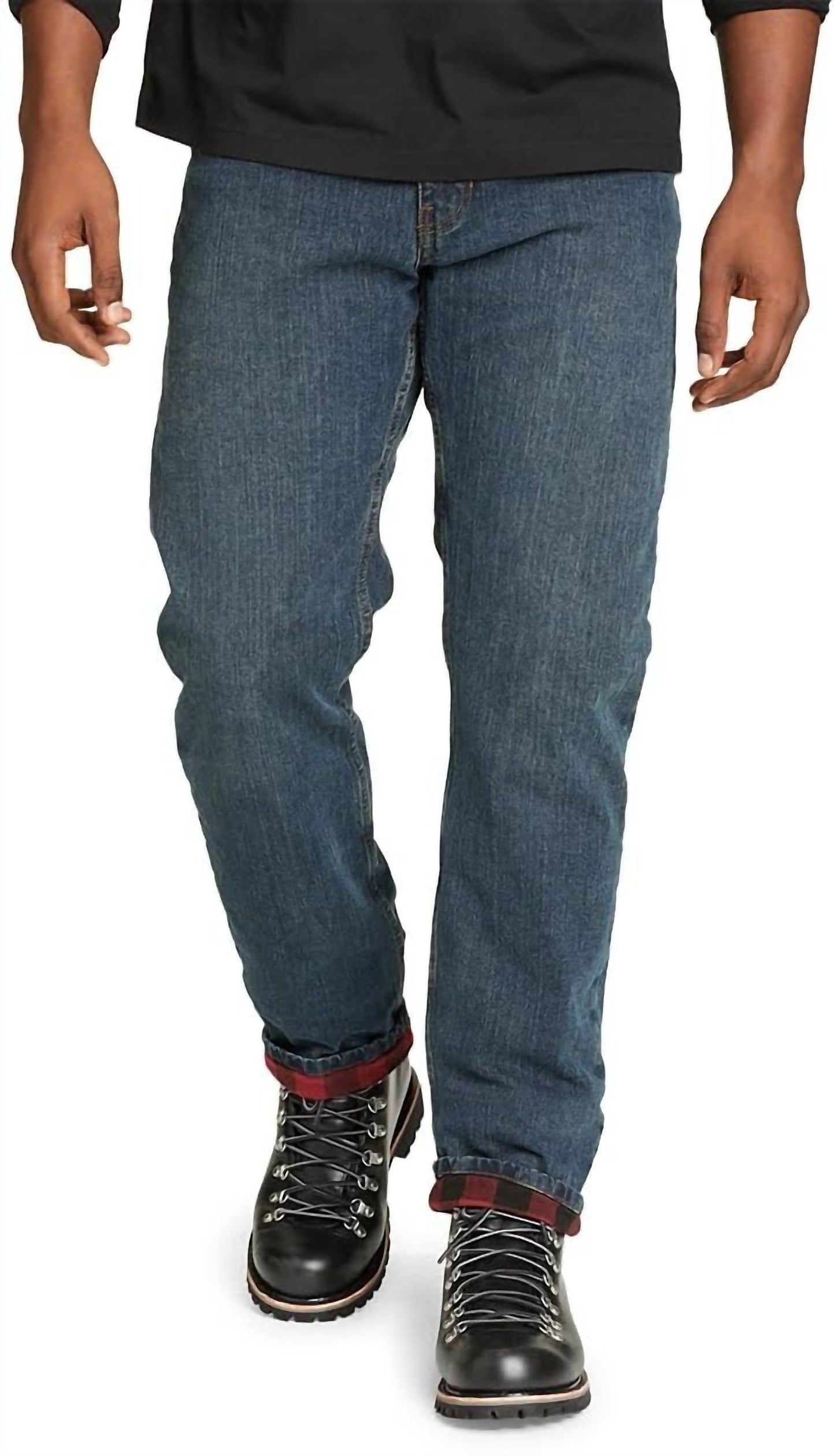 H2low Flex Flannel Lined Straight Leg Jeans