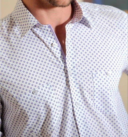 Men's Digital Print Shirt With Pockets
