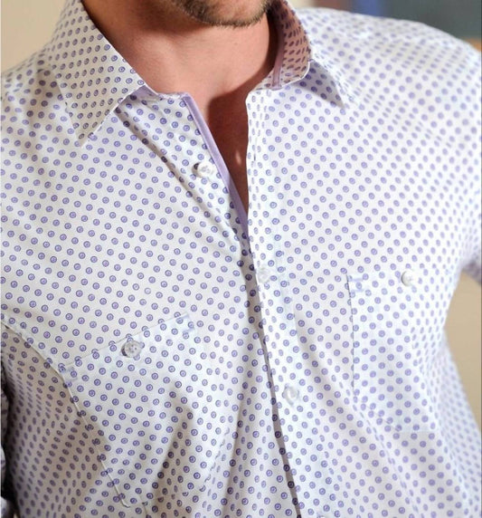 Men's Digital Print Shirt With Pockets