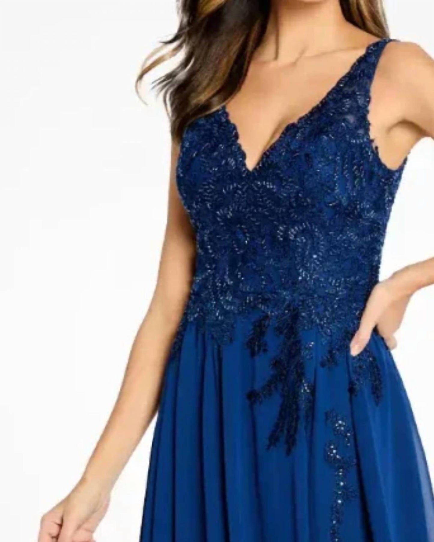 Beaded Lace And Chiffon Gown
