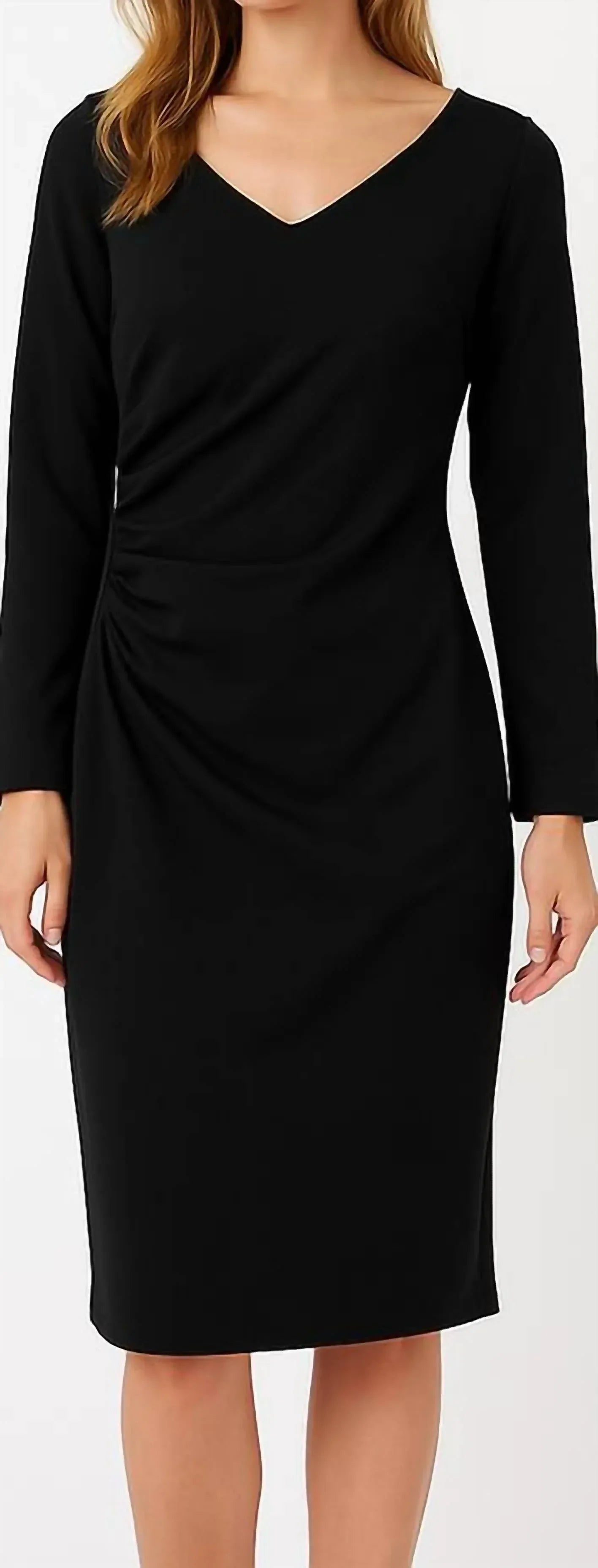Etcetera - V-neck Side Scrunch Dress - Rack Hunt