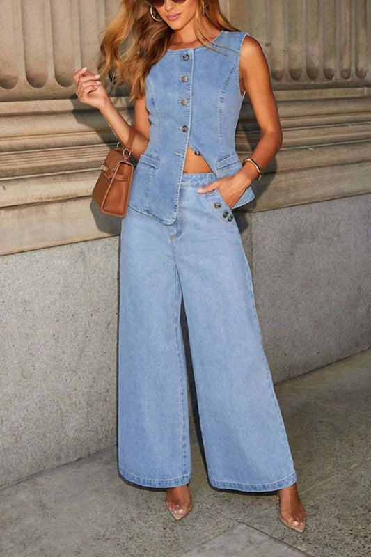Gwen Denim Vest & Jeans Separates