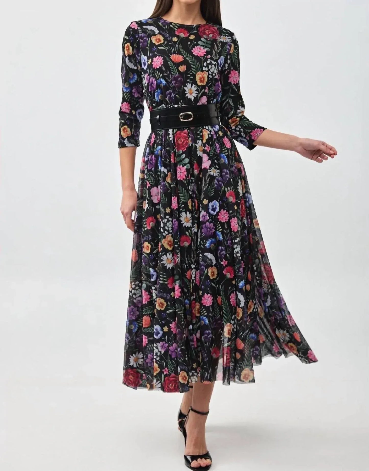 Camellia - Valentina Floral Print Mesh Maxi Dress - Rack Hunt