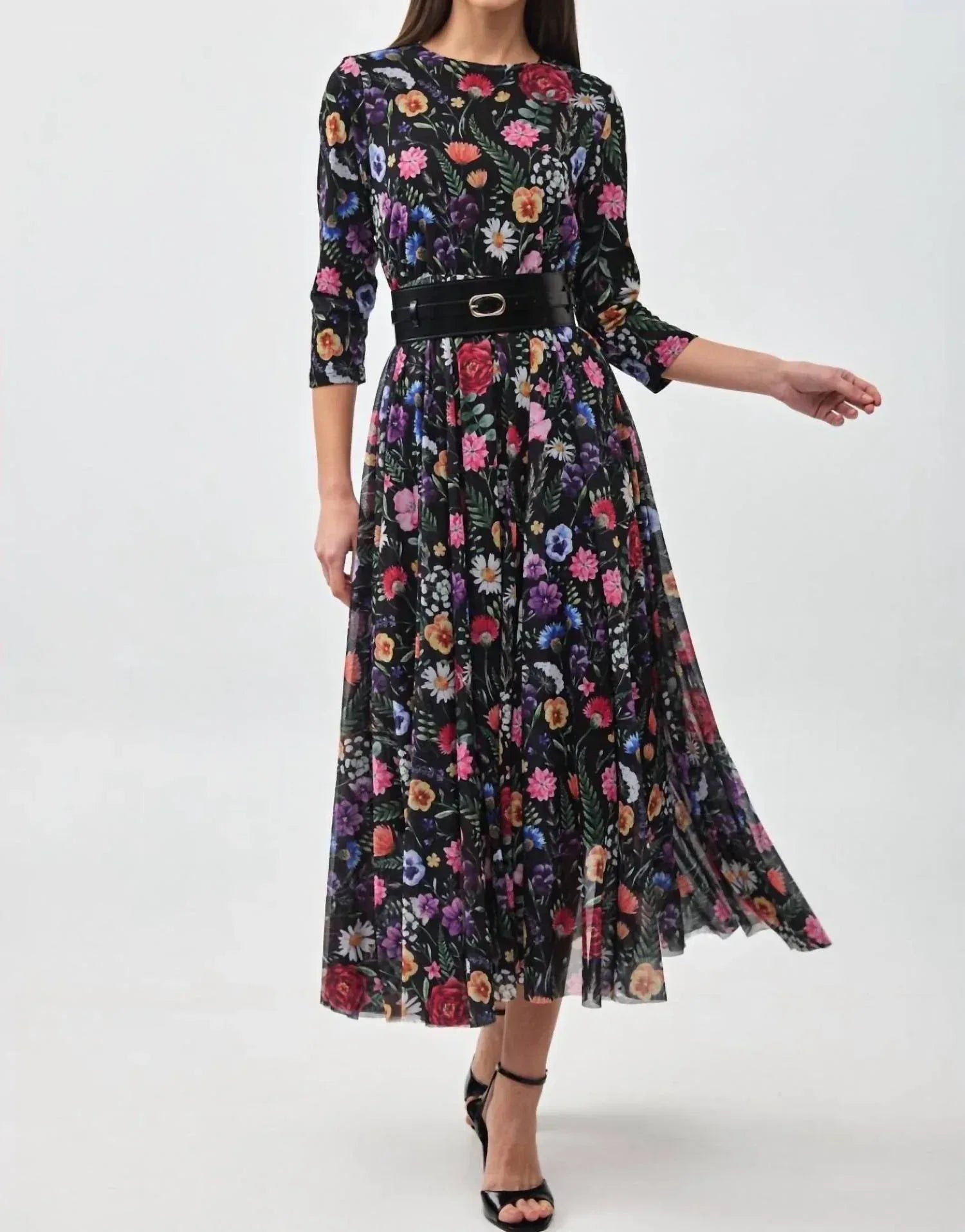 Camellia - Valentina Floral Print Mesh Maxi Dress - Rack Hunt