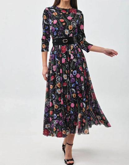 Camellia - Valentina Floral Print Mesh Maxi Dress - Rack Hunt