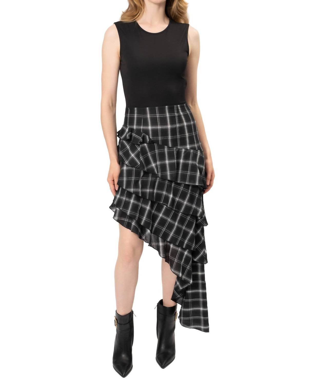 Area Stars - ASSYMETRICAL PLAID DRESS - Rack Hunt -