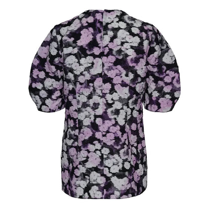 ERDEM - Women's Short Sleeve Matelassse Floral Top - Rack Hunt