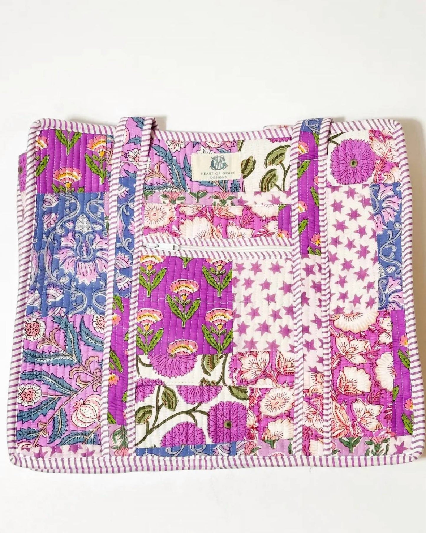 Women's Starlit Large Quilted Zipper Tote Bag