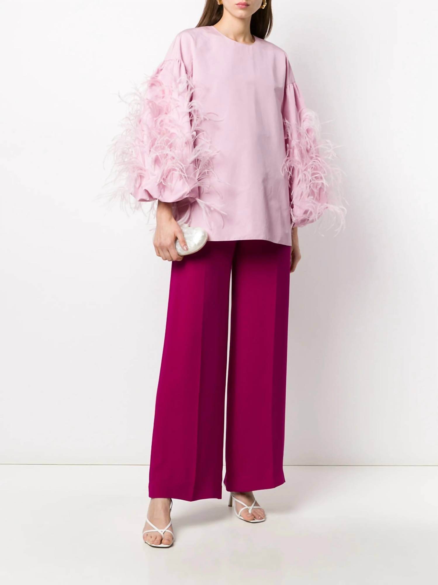 Valentino - Feather Sleeve Top - Rack Hunt