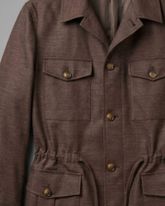 Men's Linen Overshirt Field Jacket