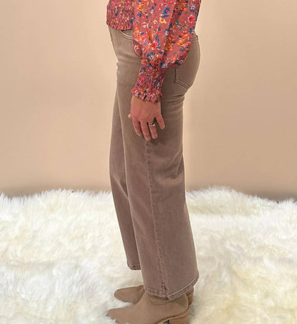 Floral Print Smocked Long Sleeve Top