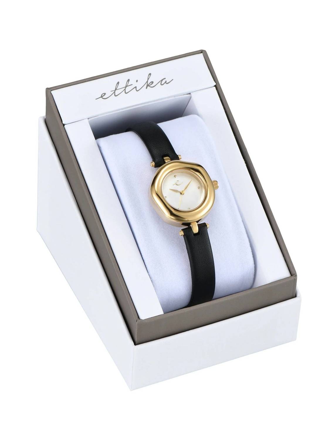 Women's Open Circle Leather Watch