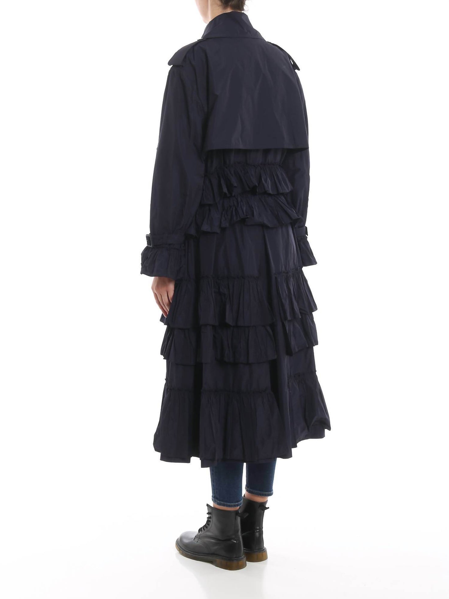 Valentino - Frilled Long Trench Coat - Rack Hunt