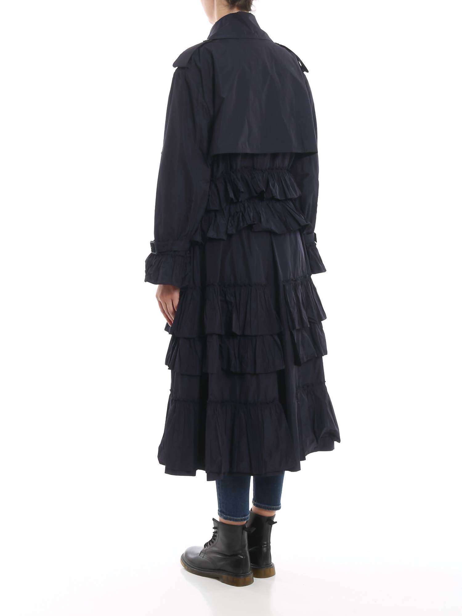 Valentino - Frilled Long Trench Coat - Rack Hunt