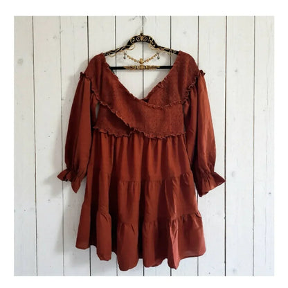 Cupshe - Boho Crisscross Off Shoulder Mini Dress - Rack Hunt